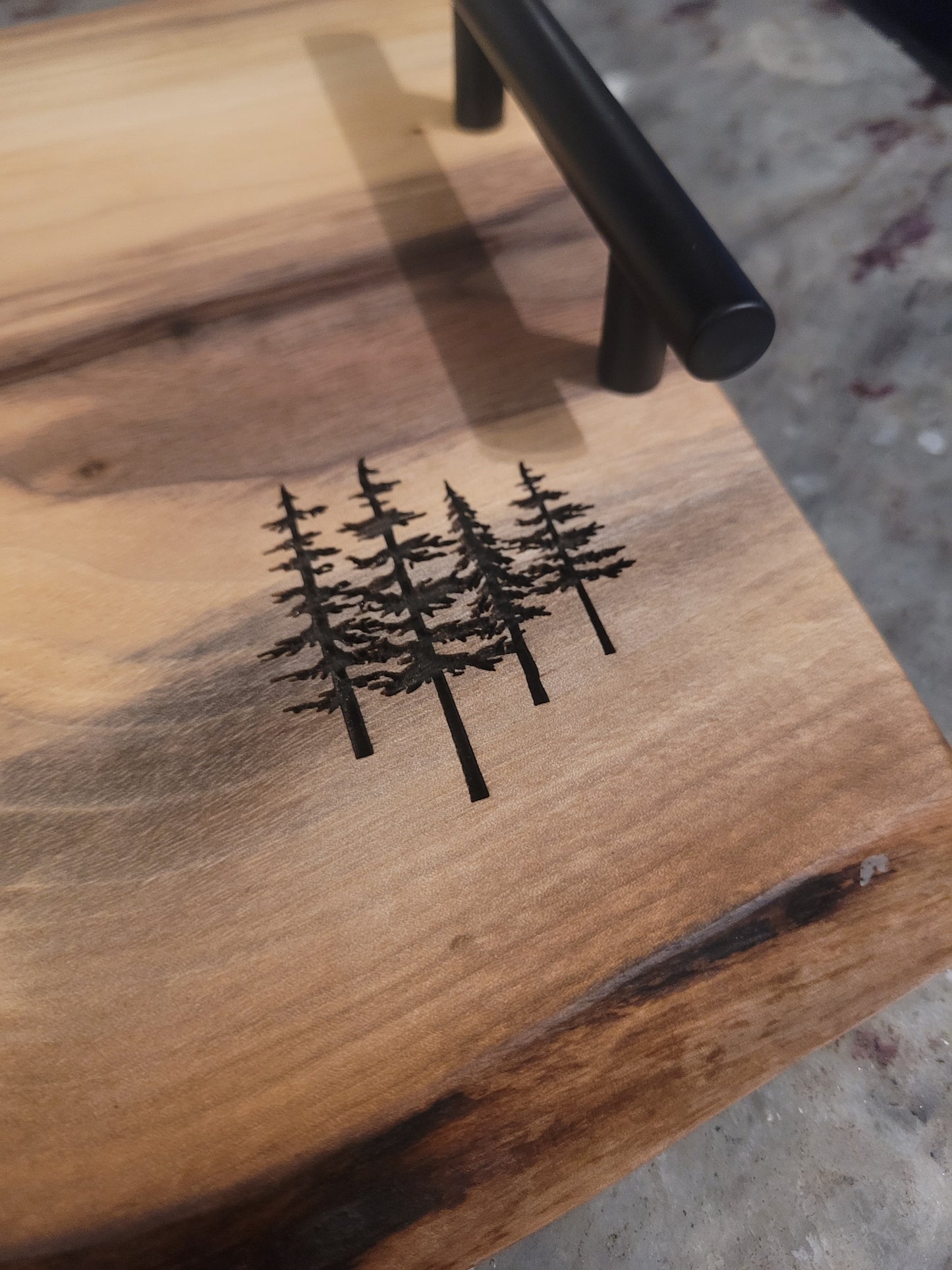 Live Edge Charcuterie Board with Trees