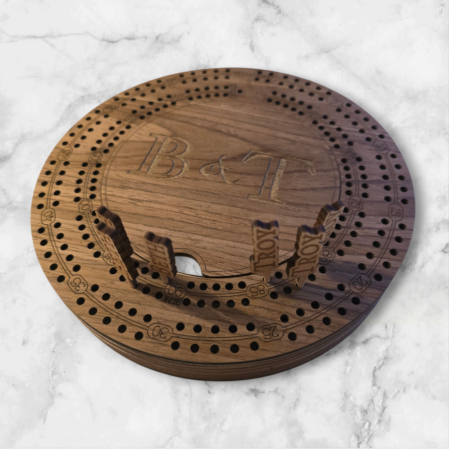 *2-player cribbage board